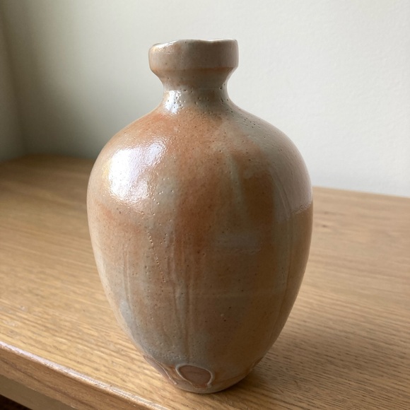 studio pottery vanilla sherbet artist signed handthrown stoneware vase handmade - Picture 4 of 10